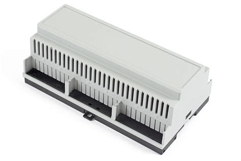 2 module din rail enclosure metal|din rail enclosure with terminals.